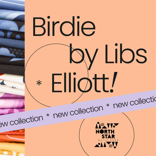 Birdie by Libs Elliott, a fabric collection that combines retro charm with a vibrant color palette to spark your next quilting project.