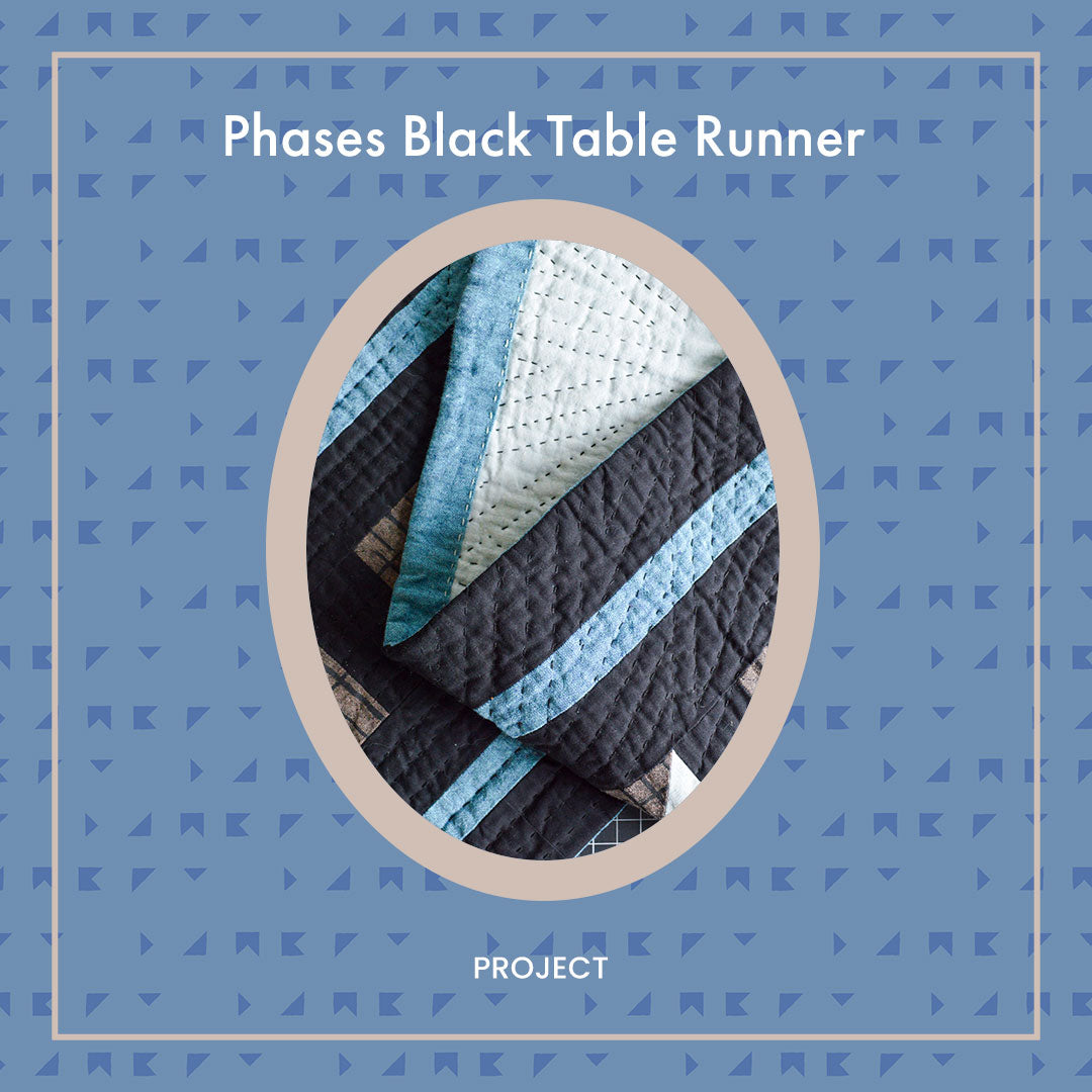 Phases Black Table Runner