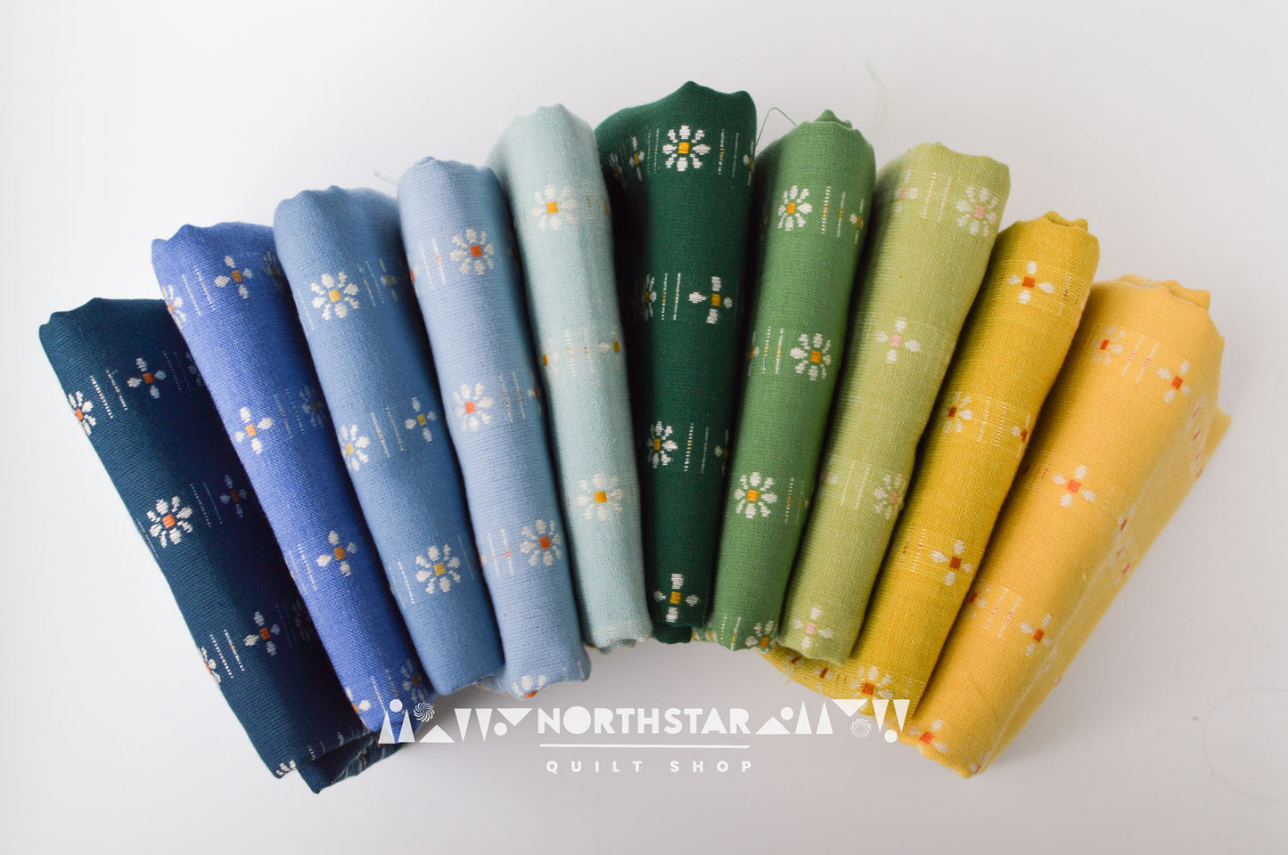 Forest Forage Daisies Collection | Fableism Supply Co Woven Cotton Quilting Bundle