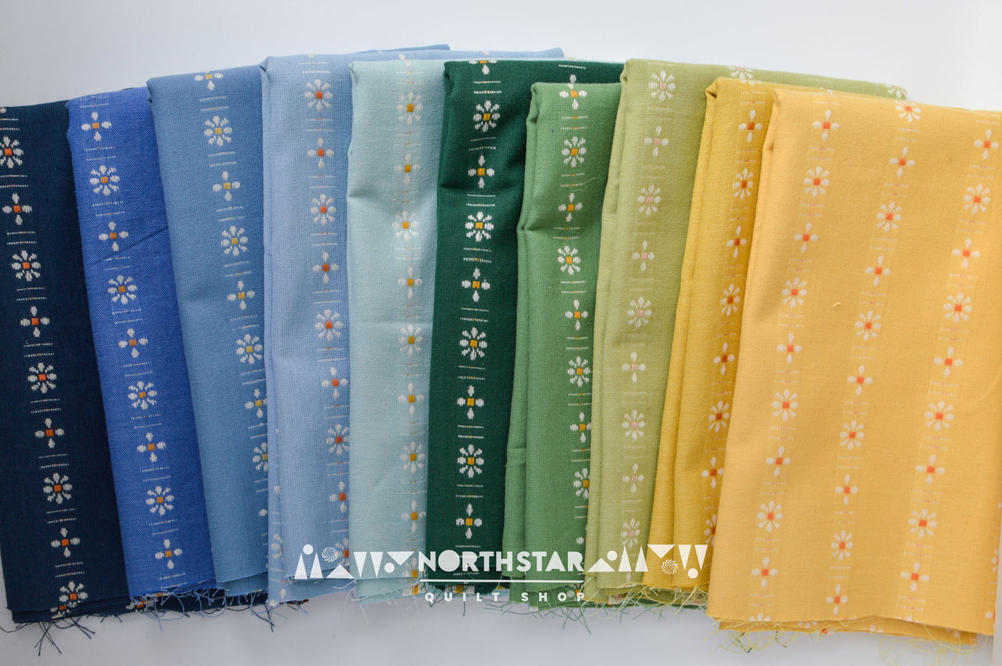 Forest Forage Daisies Collection | Fableism Supply Co Woven Cotton Quilting Bundle