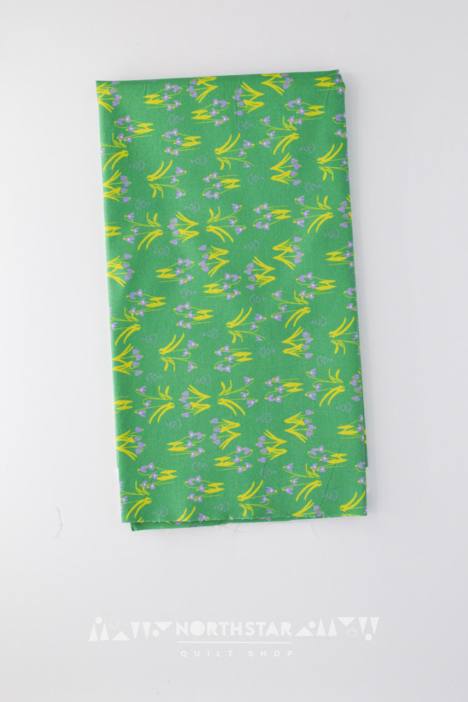 Snowdrops on Fern Green | Wax and Wane Studio Quilting Cotton Yardage