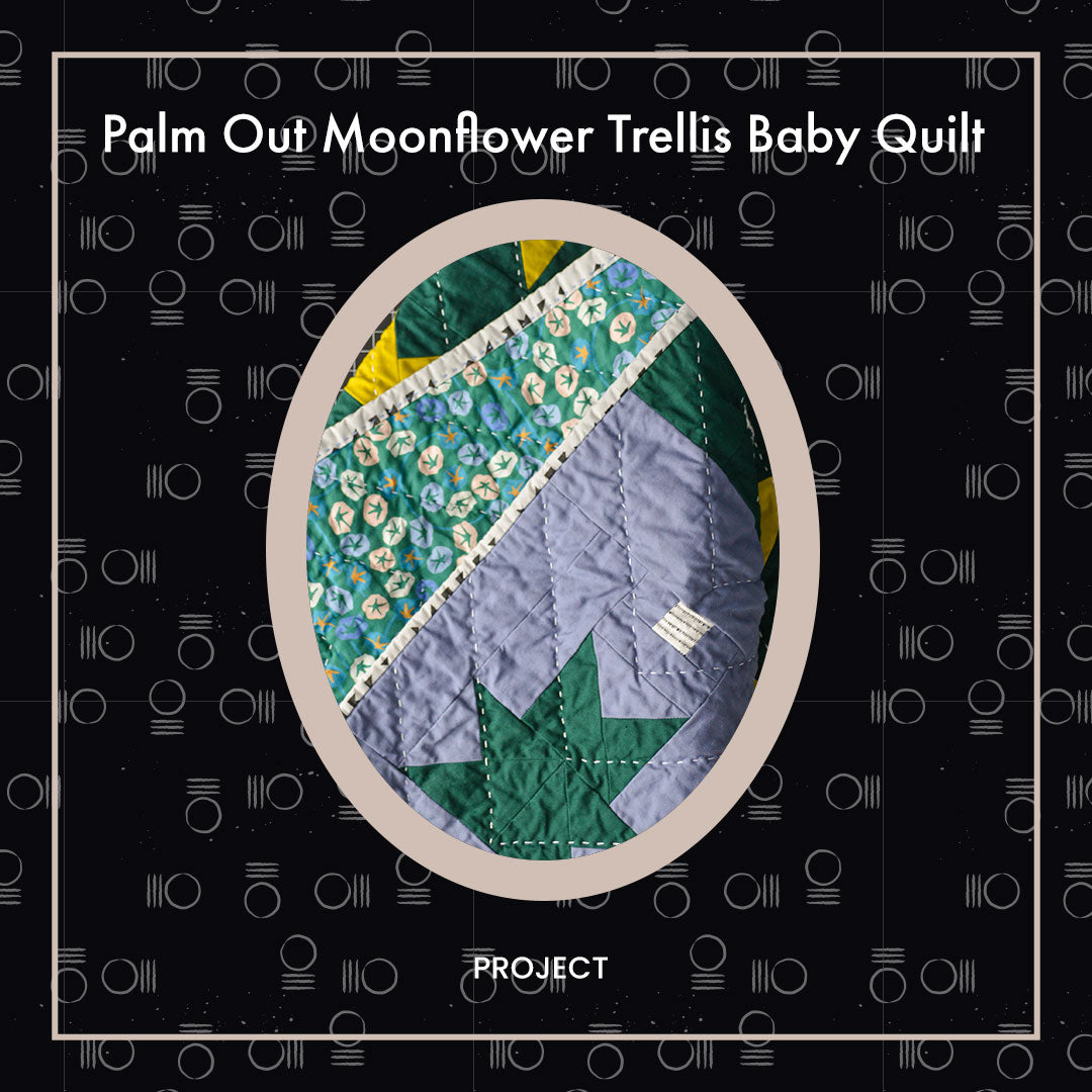 Palm Out Moonflower Trellis Baby Quilt