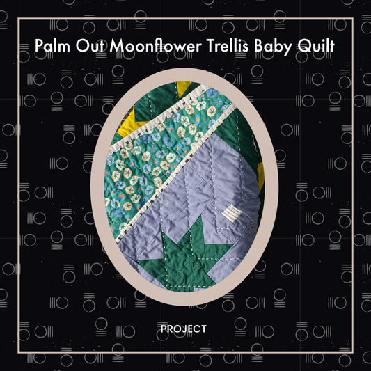 Palm Out Moonflower Trellis Baby Quilt