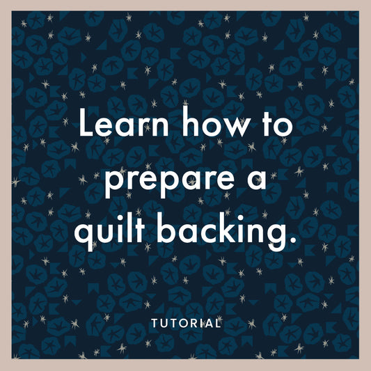 How To Prepare A Quilt Backing