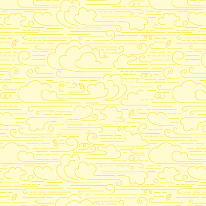 Skyscape Lemon | Cloud9 Fabrics Quilting Cotton Yardage Organic Cotton