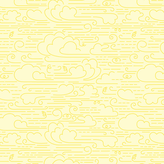 Skyscape Lemon | Cloud9 Fabrics Quilting Cotton Yardage Organic Cotton