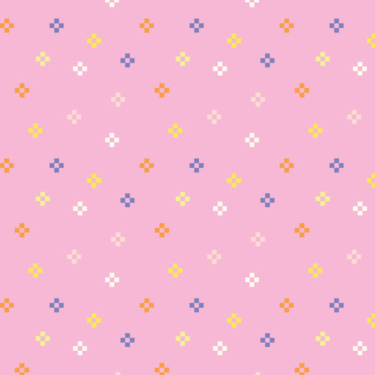 Cosmic Confetti Pink | Cloud9 Fabrics Quilting Cotton Yardage Organic Cotton