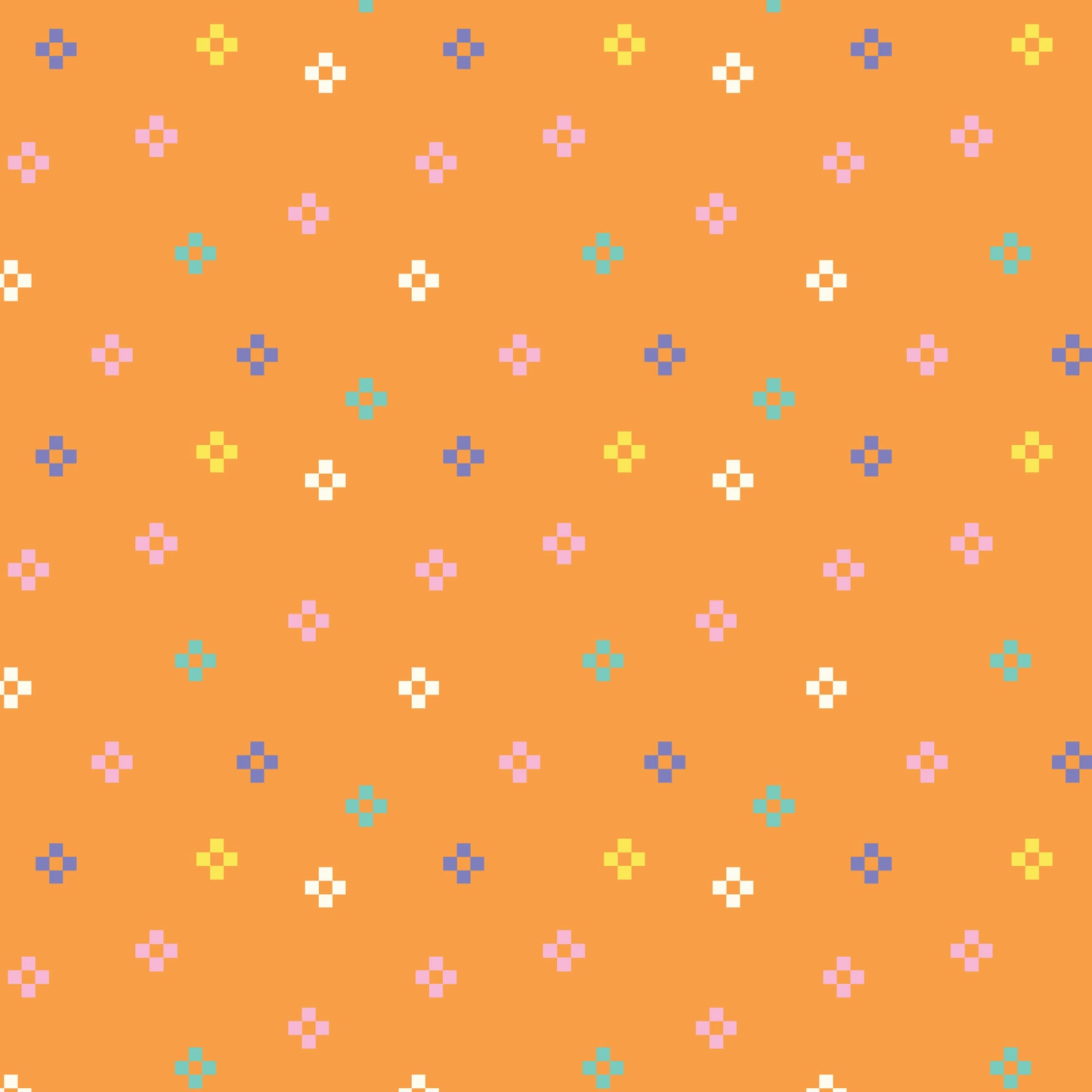 Cosmic Confetti Orange | Cloud9 Fabrics Quilting Cotton Yardage Organic Cotton