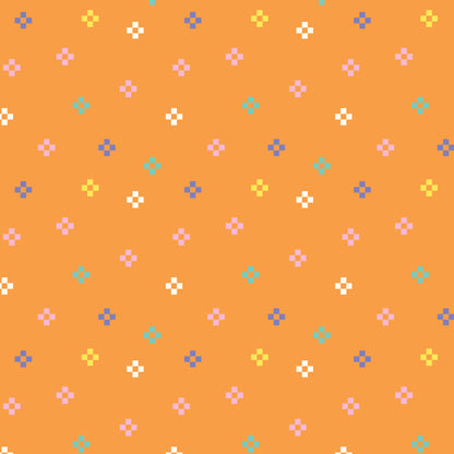 Cosmic Confetti Orange | Cloud9 Fabrics Quilting Cotton Yardage Organic Cotton