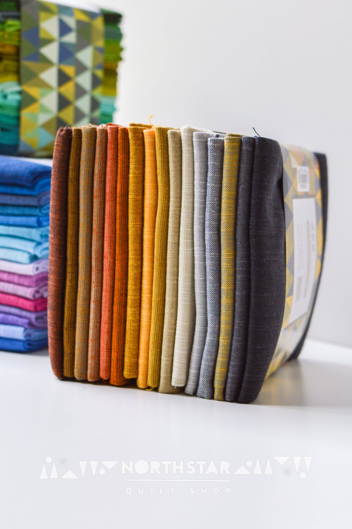 Modern neutral quilting fabric bundle by Tara Faughnan.