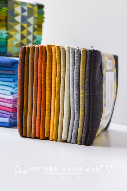 Modern neutral quilting fabric bundle by Tara Faughnan.