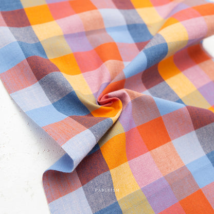 Fableism Fine and Dandy – 1 Inch Happy Checkers Cotton Woven Fabric