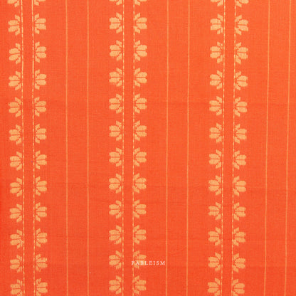 Fableism Fine and Dandy – Deco Stripe in Firecracker Cotton Woven Fabric