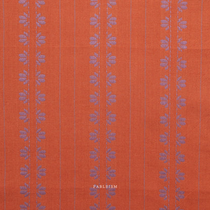 Fableism Fine and Dandy – Deco Stripe in Spice Cotton Woven Fabric