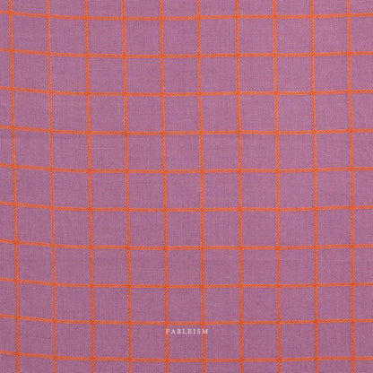 Fableism Fine and Dandy – Trellis in Plum Cotton Woven Fabric