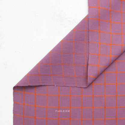 Fableism Fine and Dandy – Trellis in Plum Cotton Woven Fabric
