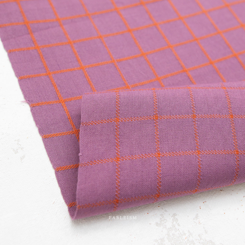 Fableism Fine and Dandy – Trellis in Plum Cotton Woven Fabric