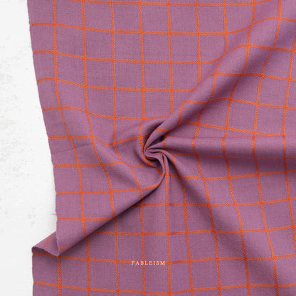 Fableism Fine and Dandy – Trellis in Plum Cotton Woven Fabric