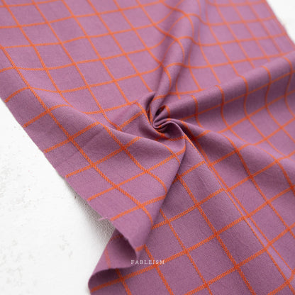 Fableism Fine and Dandy – Trellis in Plum Cotton Woven Fabric