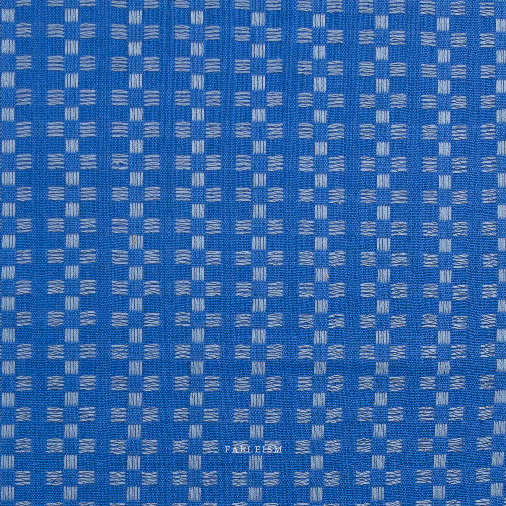 Fableism Fine and Dandy – Basket Weave in Bright Blue Cotton Woven Fabric