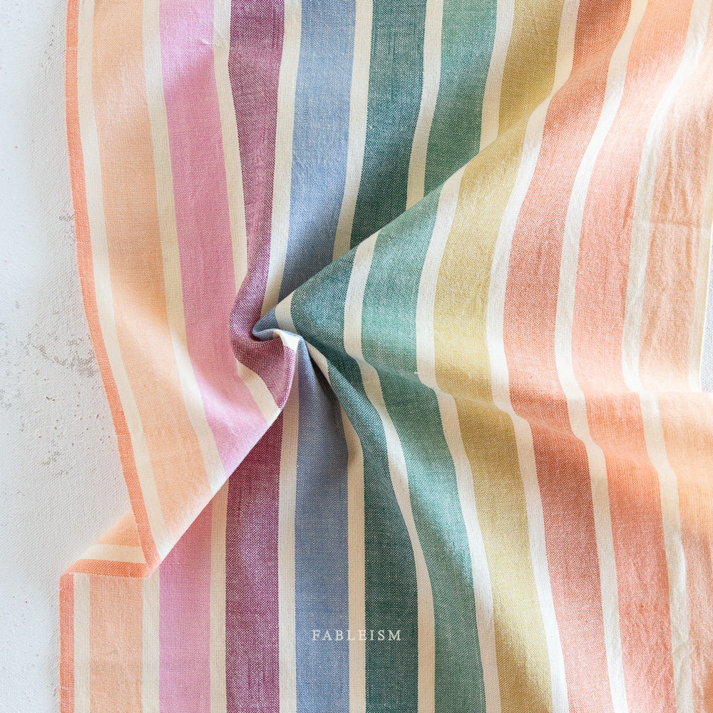 Wide Stripe Light Rainbow | Fableism Supply Co Cotton Quilting Yardage