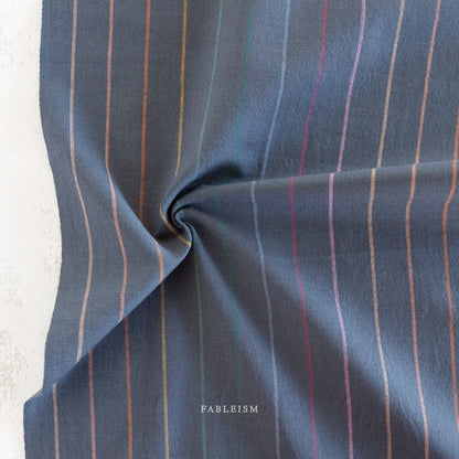Skinny Stripe Dark Rainbow | Fableism Supply Co Cotton Quilting Yardage
