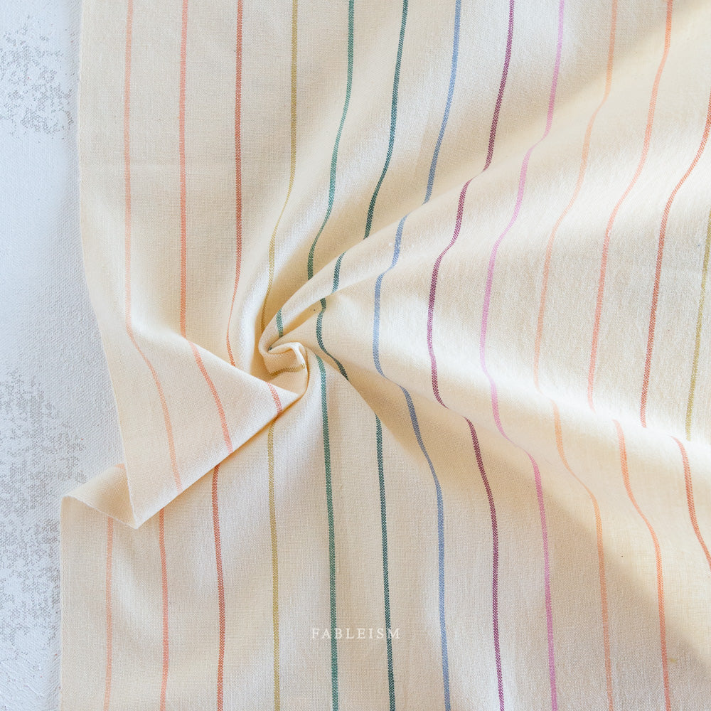 Skinny Stripe Light Rainbow | Fableism Supply Co Cotton Quilting Yardage