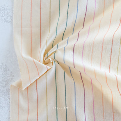 Skinny Stripe Light Rainbow | Fableism Supply Co Cotton Quilting Yardage
