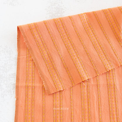 Stitch Stripe Ginger | Fableism Supply Co Cotton Quilting Yardage
