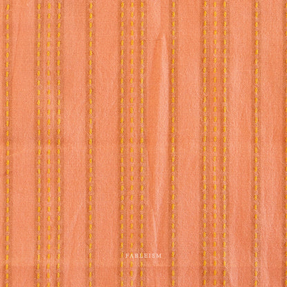 Stitch Stripe Ginger | Fableism Supply Co Cotton Quilting Yardage