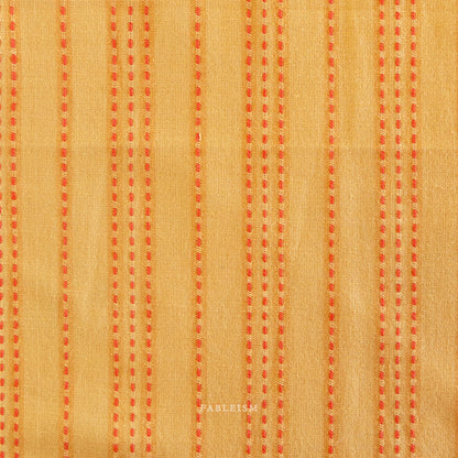 Stitch Stripe Turmeric | Fableism Supply Co Cotton Quilting Yardage