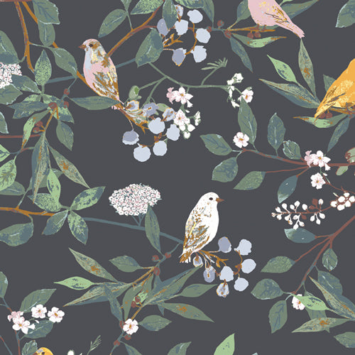 Melodic Plumage Night | Art Gallery Fabrics Quilting Cotton Yardage