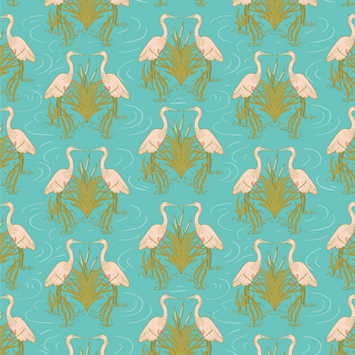 Egret Dance Daybreak | Art Gallery Fabrics Quilting Cotton Yardage