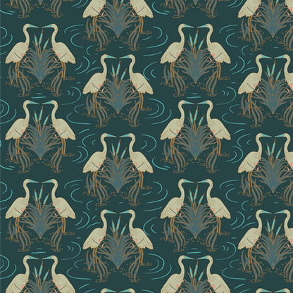 Egret Dance Twilight | Art Gallery Fabrics Quilting Cotton Yardage