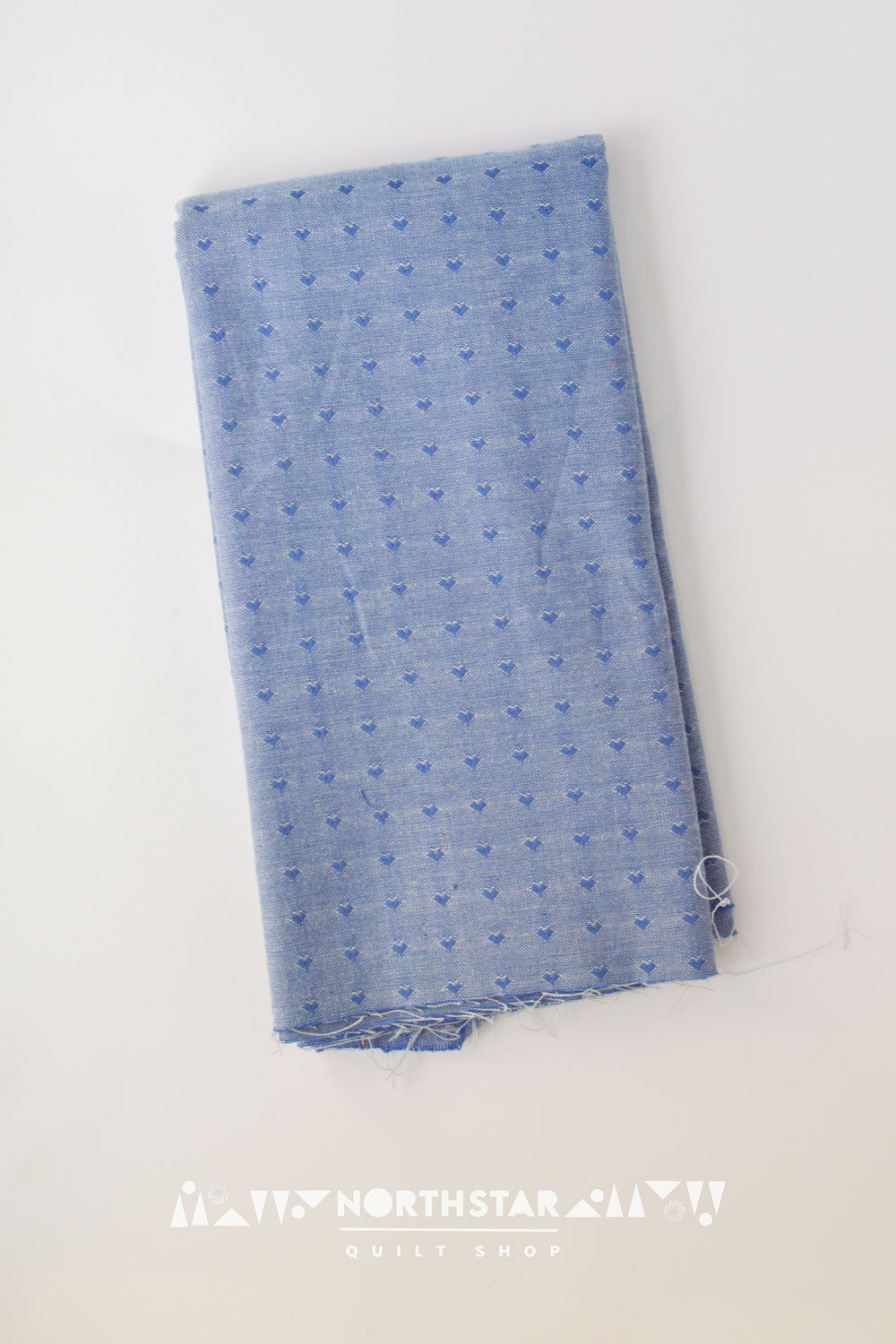 Alice Blue Dobby Hearts | Fableism Supply Co Woven Cotton Quilting Yardage 55" Wide