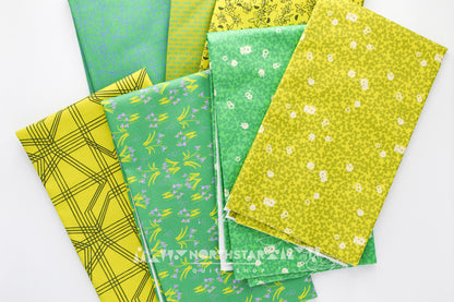 Sings of Spring in Green Mini Collection | Wax and Wane Studio Cotton Quilting Bundle