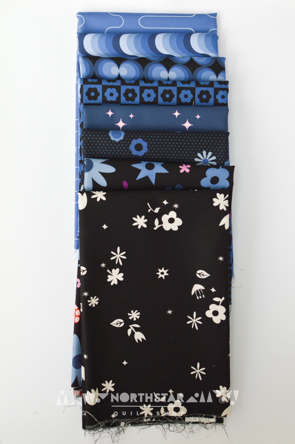 Birdie in Blue Mini Collection | Andover Fabrics Cotton Quilting Bundle