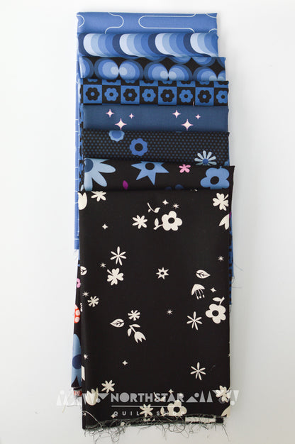 Birdie in Blue Mini Collection | Andover Fabrics Cotton Quilting Bundle