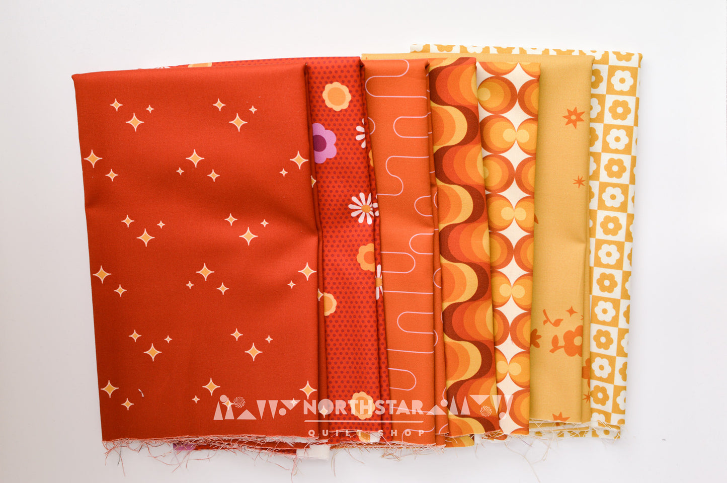Birdie in Orange Mini Collection | Andover Fabrics Cotton Quilting Bundle