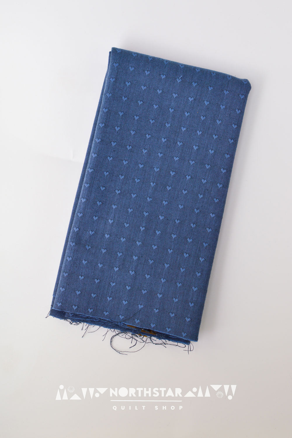 Blueberry Dobby Hearts | Fableism Supply Co Woven Cotton Quilting Yardage 55" Wide