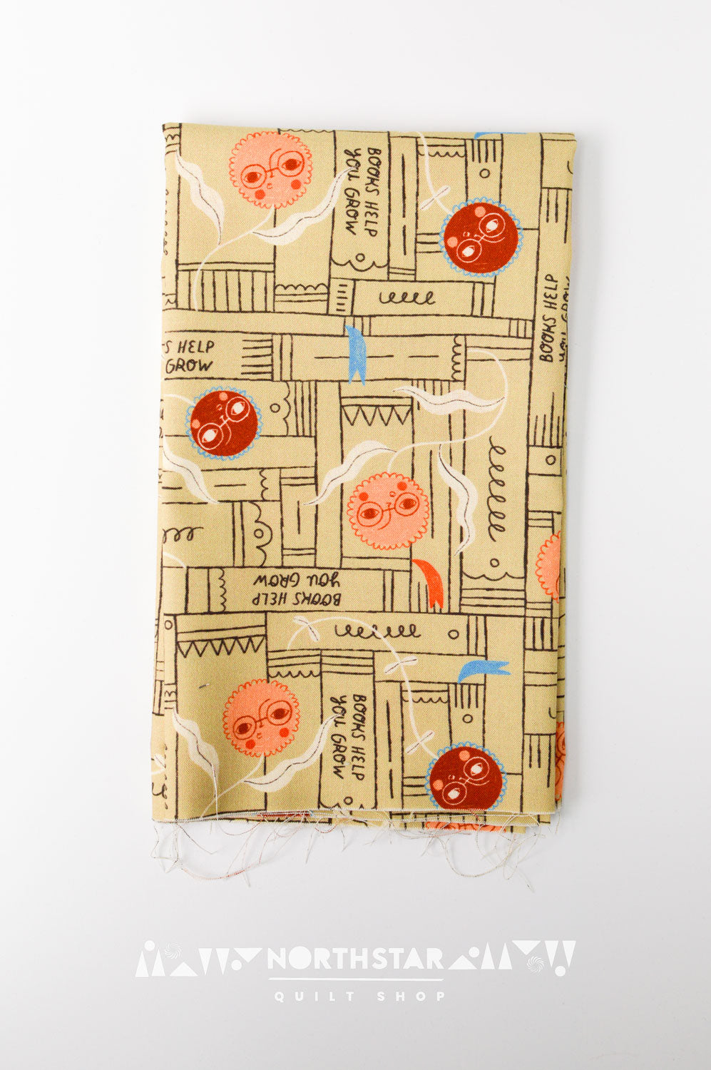 Books Grow | Cloud9 Fabrics Quilting Cotton Yardage Organic Cotton