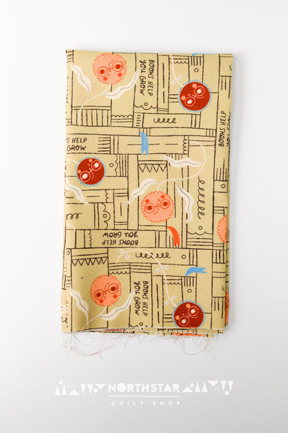 Books Grow | Cloud9 Fabrics Quilting Cotton Yardage Organic Cotton