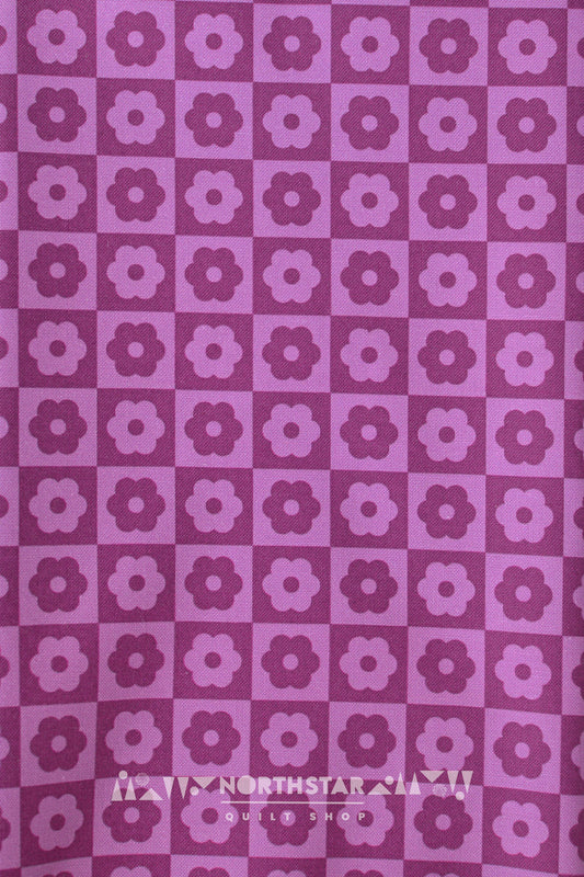 Cherry Checker Bloom | Andover Fabrics Quilting Cotton Yardage