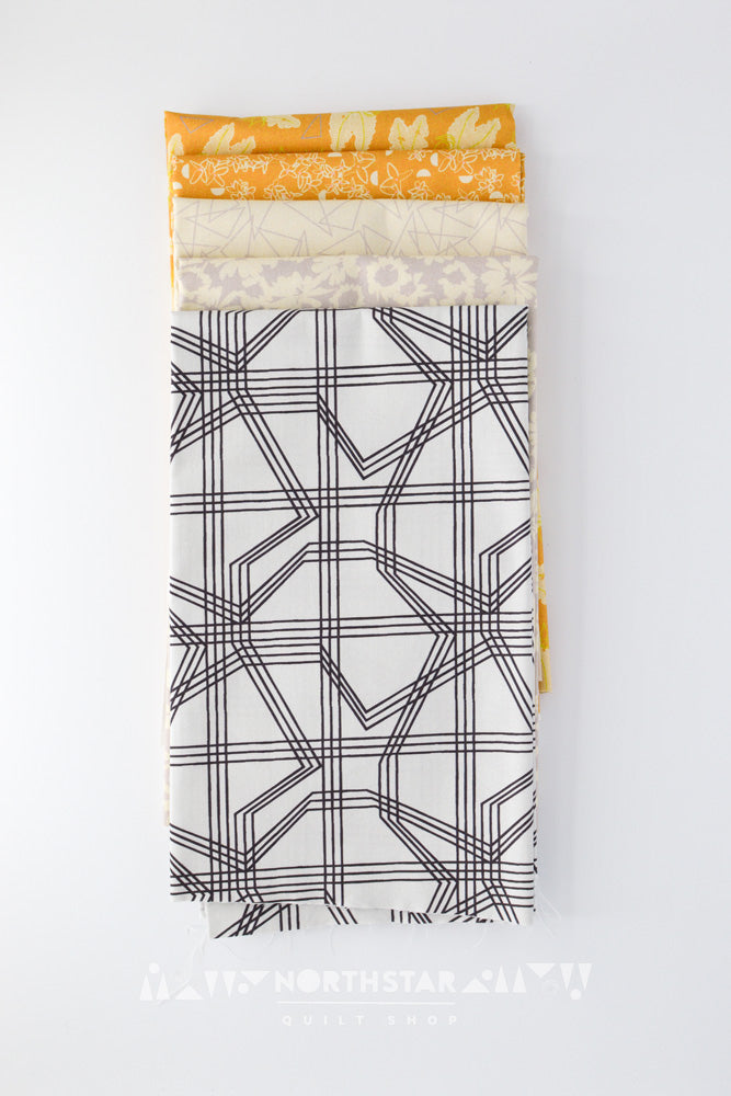 Sings of Spring in Ochre Mini Collection | Wax and Wane Studio Cotton Quilting Bundle