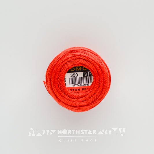 Pearl Cotton Balls Size 8 Medium Coral 350