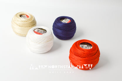Pearl Cotton Balls Size 8 White