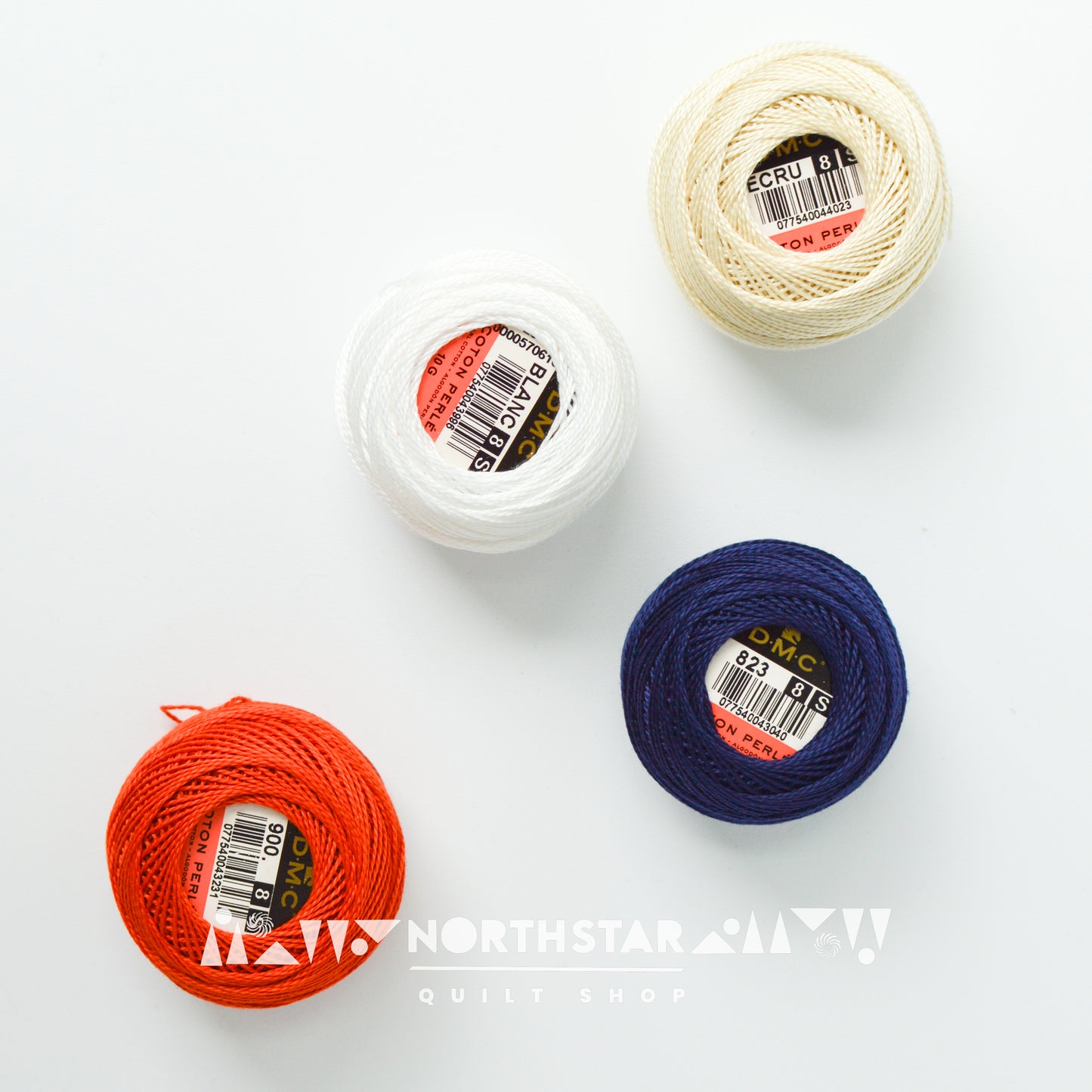 Pearl Cotton Balls Size 8 White