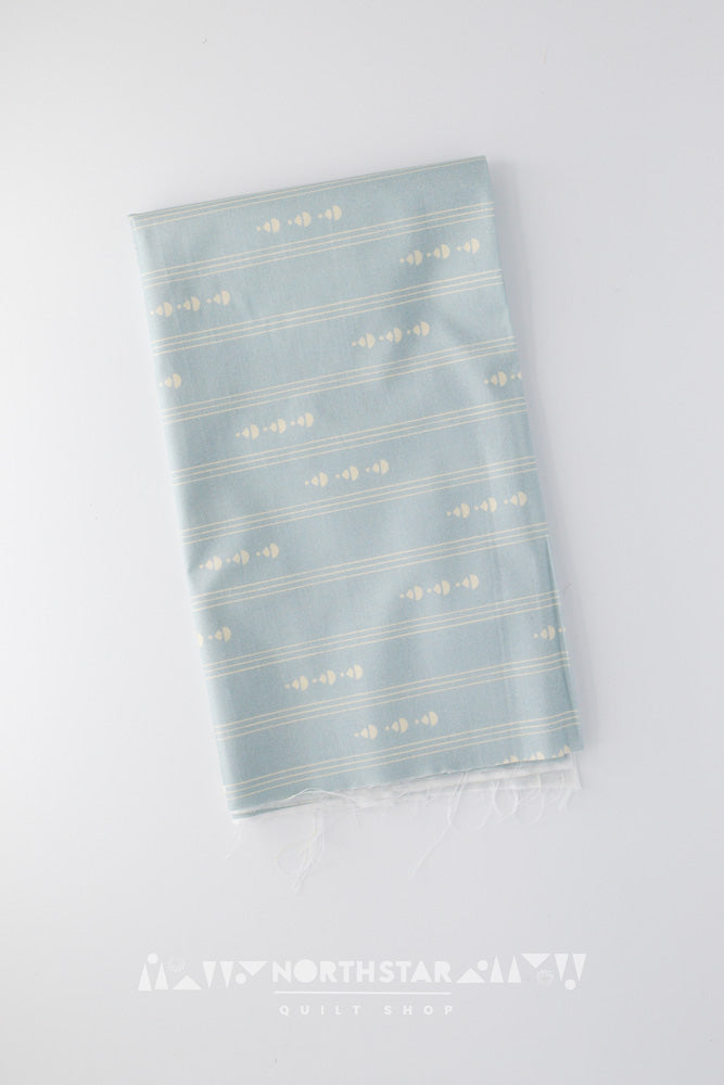 Drop & Stripe in Mist | Wax and Wane Studio Quilting Cotton Yardage