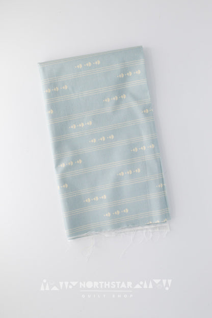 Drop & Stripe in Mist | Wax and Wane Studio Quilting Cotton Yardage