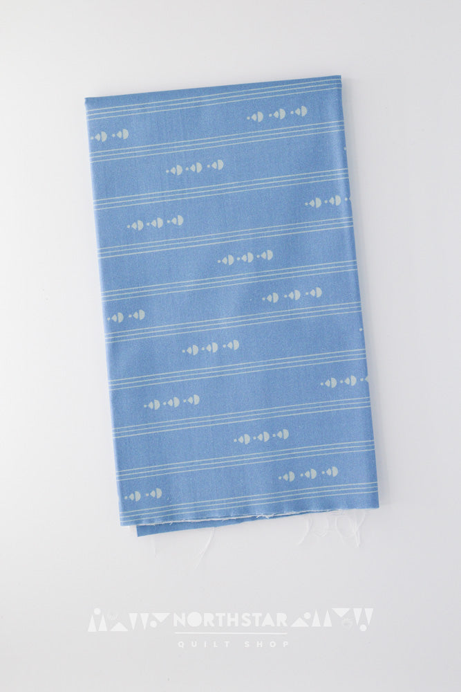 Drop & Stripe in Rain | Wax and Wane Studio Quilting Cotton Yardage